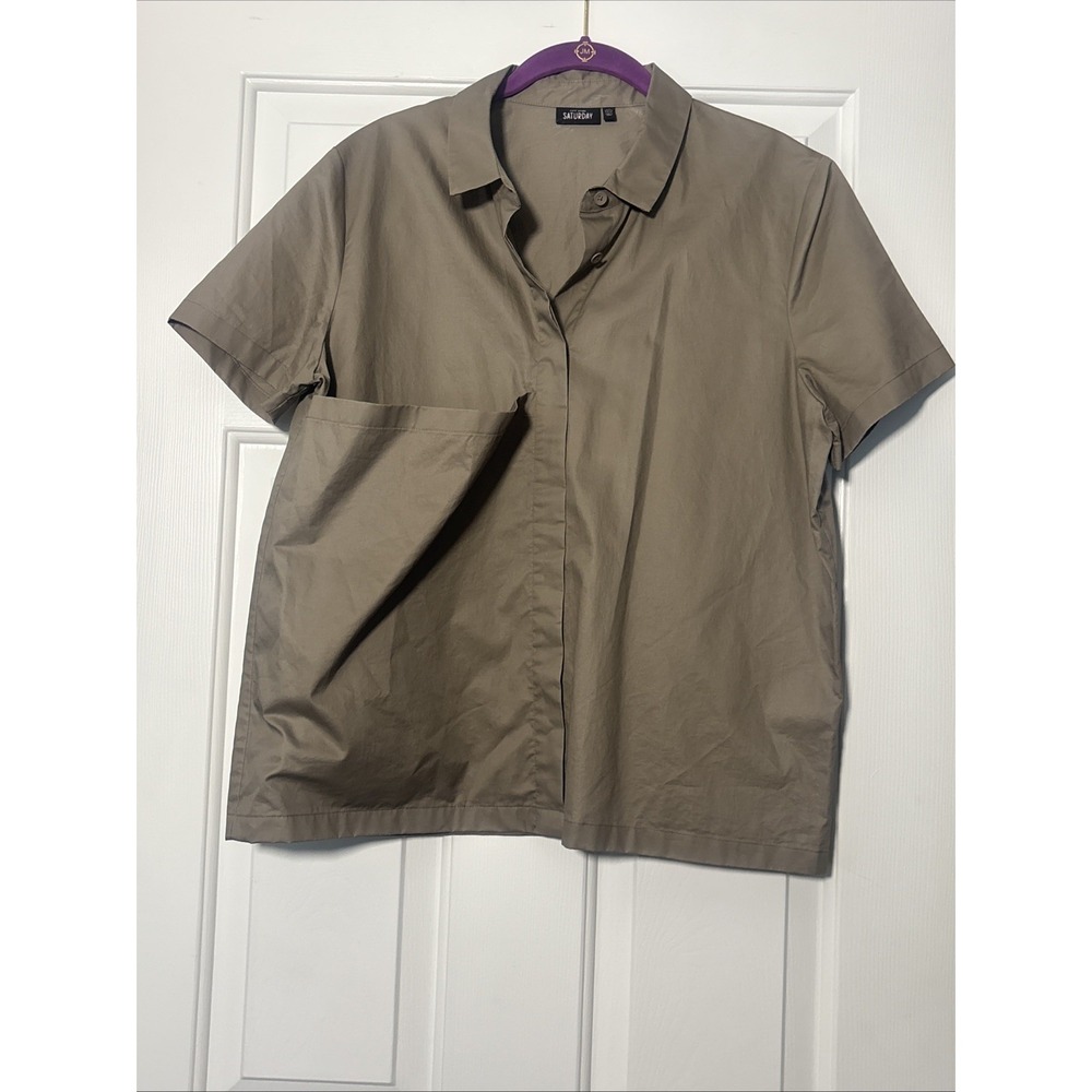 Kate spade Saturday Boyfriend Blouse Brown Size XL